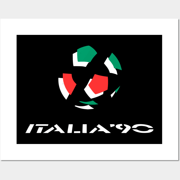 Italia '90 - vintage logo Wall Art by BodinStreet